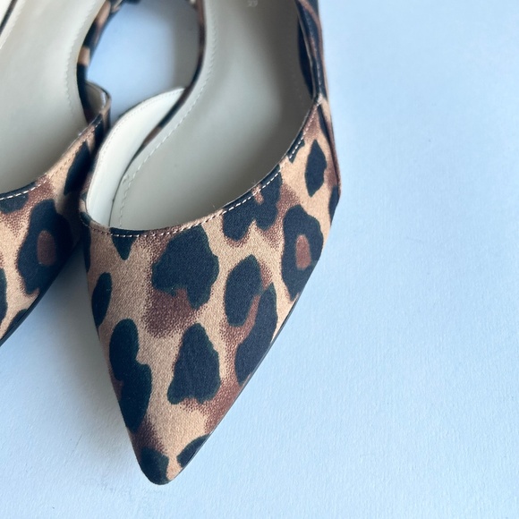 Marc Fisher Tan Brown Black Animal Print Fabric Rubber Outsole Flats size 7.5 - Picture 6 of 15